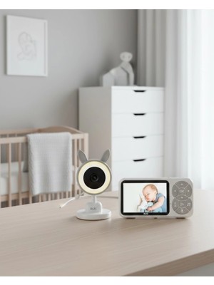 TeknoKapsül Karşılıklı Sesli Bebek Kamerası 4x Zoom Sıcaklık Sensörlü