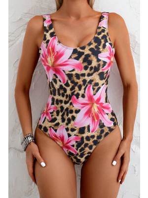 Bella Notte Tek Parça Leopar Baskılı Mayo