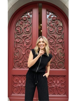 Modal Taşlı Fermuarlı Takım