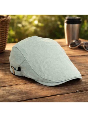 Alasmiel Yazlık Kanvas Düz Renk Ingiliz Kasket – Ayarlanabilir, Hafif ve Şık Tasarım