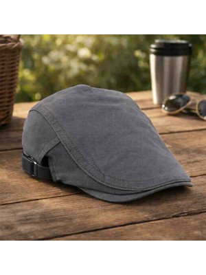 Alasmiel Yazlık Kanvas Düz Renk Ingiliz Kasket – Ayarlanabilir, Hafif ve Şık Tasarım