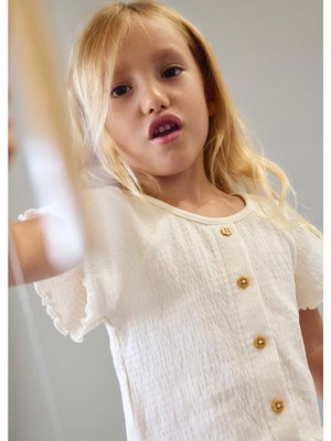 Mayoral Kız Çocuk Tshirt - Mayoral - Ecru - 3 Yaş - 3014--ECRU-3 Yaş