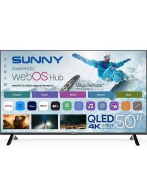Sunny SN50QUPRL-W02M 50" 127 Ekran  Uydu Alıcılı 4K Smart Ultra HD webOS LED TV