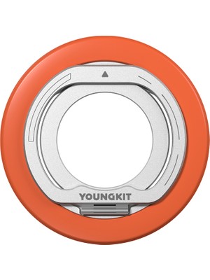 Youngkit Magnetik 360 Derece Dönebilen Dual Fold Rotating Serisi Parmak Ring Stand Turuncu