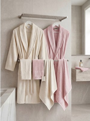 Sofline %100 Pamuk Bornoz Seti, Aile Bornoz Takımı, Havlu Seti, Çeyizlik Bornoz Takımı