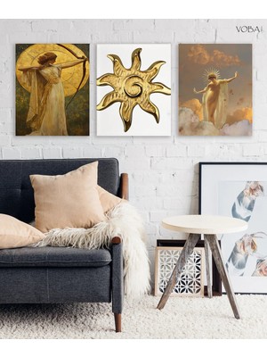 Voba Store 3 Parça Mitolojik Mdf Tablo Seti
