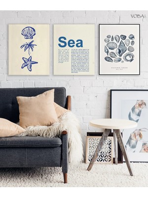 Voba Store 3 Parça Deniz Mdf Tablo Seti