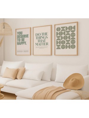 Voba Store Voba Yazılı Çerçeve Görünümlü Mdf Tablo SETI-108