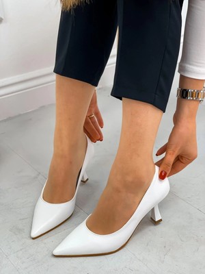 Erva'nın Butiği Beyaz Cilt (Freda) Kadın Stiletto