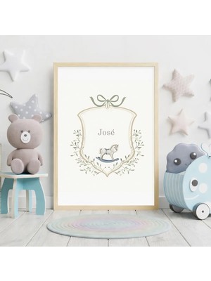 Voba Store Kişiselleştirilmiş Çocuk Odası Için Isimli Çerçeve Görünümüne Sahip Mdf Tablo-71