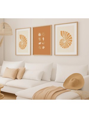 Voba Store 3 Parça Iskandinav Çerçeve Görünümlü Mdf Tablo Seti-73