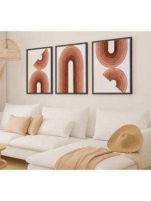 Voba Store 3 Parça Çerçeve Görünümlü Modern Tablo Seti -92