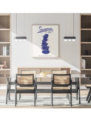 Voba Store Büyük Boy Teklilili Fincan Tasarımlı Modern Mdf Tablo