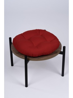 Altınpamuk Defne Yuvarlak Sandalye-Tabure Minderi 37 cm Kırmızı
