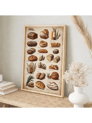Voba Store Mutfaklar Için Ekmek Temlaı Çerçeve Görünümlü Mdf Tablo-78