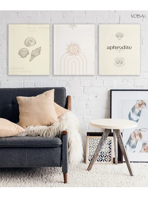 Voba Store 3 Parça Boho Mdf Tablo Seti