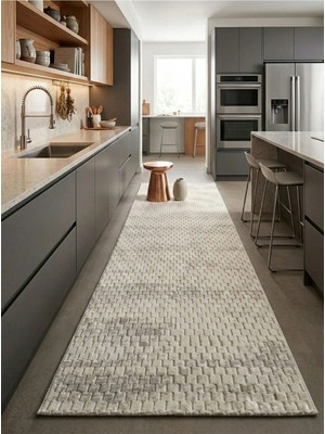 Dinarsu Aksu Prime Fildişi Vizon Kesme Halı Yolluk