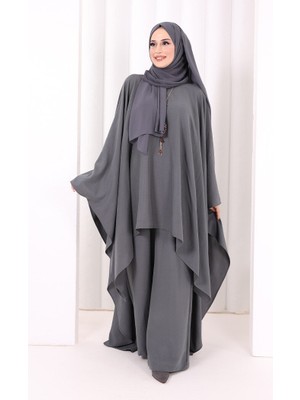 Bym Fashion Kolyeli Tunik Pantolon Takım 8026 Antrasit