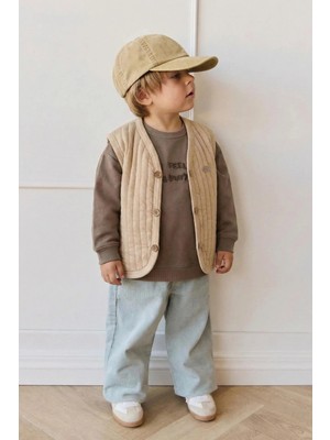 Cigit Kapitone Yelek 0-6 Yaş Bej