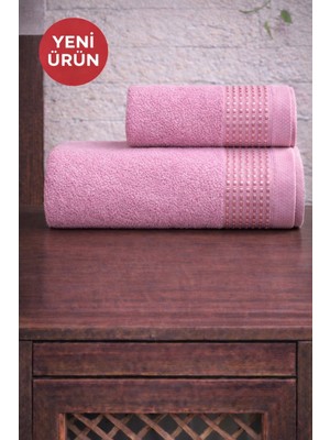 Mela Home Meltem 2'li Banyo Havlu Seti Hamam Takımı- El ve Yüz Havlusu- Çeyiz - Hediyelik 100% Pamuk