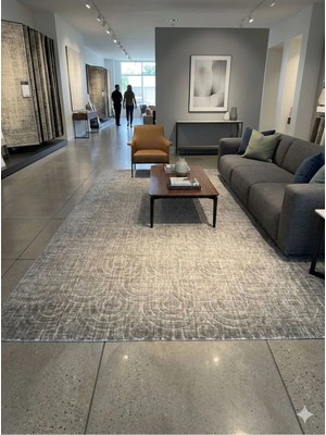 Dinarsu Prime Cozy Gri Jel Kesme Halı Yolluk