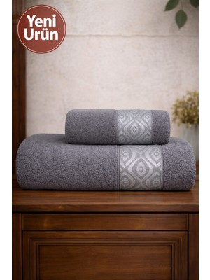 Mela Home Göz 2'li Banyo Havlu Seti Hamam Takımı- El ve Yüz Havlusu- Çeyiz - Hediyelik 100% Pamuk