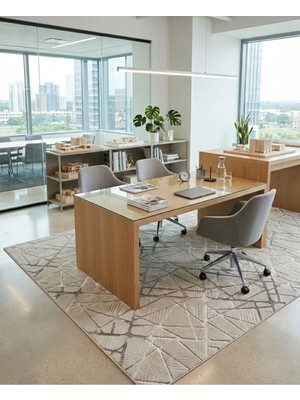 Dinarsu Yeni Tarz Gri Kesme Halı Yolluk