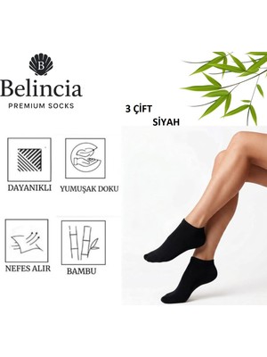 Belincia Bambu Erkek Patik Çorap/dikişsiz/koku Karşıtı 3'lü Paket
