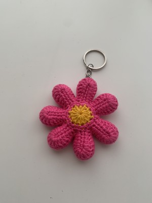 Handmade Amigurumi Çiçek Charmı & Anahtarlık