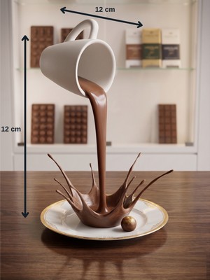 Layer One Dökülen Kahve Efektli Fincan Biblo – Modern Dekoratif Obje