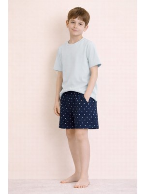 Syah Erkek Çocuk Modal Reglan Kol Şortlu Pijama Takımı