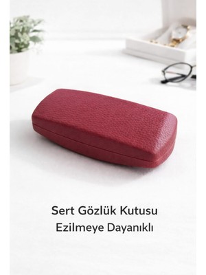 Bonjorno Aksesuar Güneş Gözlügü Kutusu Sert Silme Bezi Hediyeli (Gözlük Dahil Değildir)