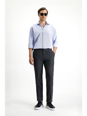 Kiğılı 7 Drop Slim Fit Dar Kesim Yünlü Klasik Kumaş Pantolon