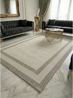 Dekoset Sisal Halı Krem Bej 2- Salon, Oda, Koridor Halısı- Kaymaz Taban Yıkanabilir Kilim