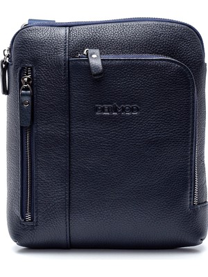 Derimod Erkek Lacivert Deri Postacı Çantası 21SBD3102FT