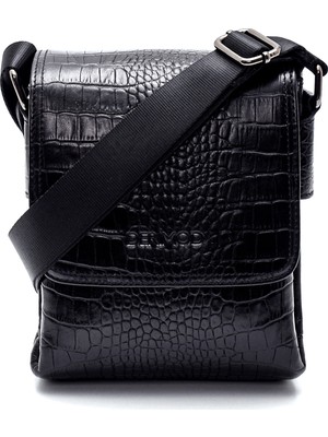 Derimod Erkek Siyah Deri Postacı Çantası 21SBD3104E3