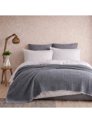 Mulberry 4 Katlı Müslin Pike Çift Kişilik I Battal Boy  – %100 Pamuklu, Nefes Alabilir, Yumuşak Dokulu Dört Mevsim Kullanım 240X260 cm