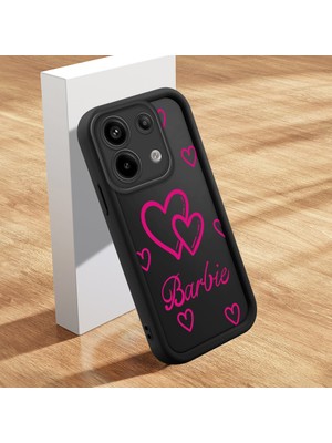 HONTINGA Poco X6 5g ile Uyumlu Kılıfı Düşüme Önleyici Basitlik Anti Düşme Kamera Korumali Şirin Kedi Kalp Siyah Desen Yumuşak Silikon Telefon Kılıfı Kadın ve Erkek Için Uygundur K2-0055