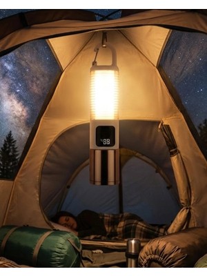 Eco Port LED Kamp Lambası USB Şarjlı 500 Lümen Parlaklık Güç Göstergeli Taşınabilir Fener