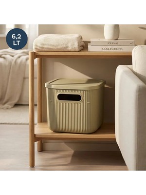 Homing Soft Yeşil Rengi Çok Amaçlı Kapaklı Organizer Kutu 6.2lt