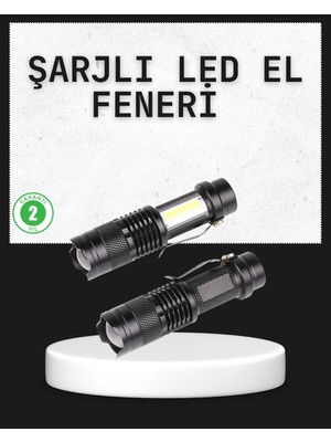 Eco Port Odak Ayarlı 2000 Lümen Şarjlı LED El Feneri