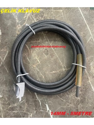 Dmr 14MM Çelik Lavabo Açma Teli Wc Gider Açma Teli Baca Temizleme Teli 5metre