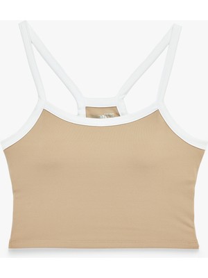Koton Çapraz Askılı Kolsuz Slim Fit Biyeli Sporcu Sütyeni