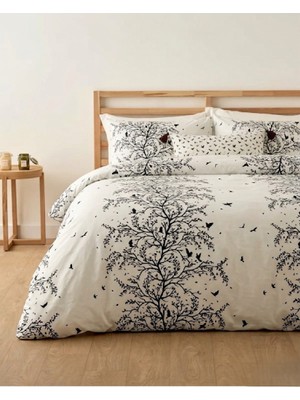 Laliva Düşler Ormanı Çift Kişilik -Çarşafı Lastikli-Pamuk Nevresim Takımı-