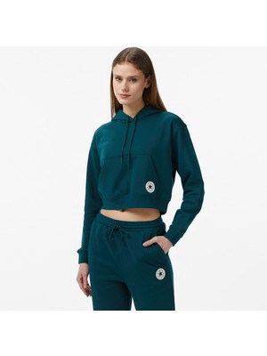 Converse Classic Kadın Yeşil Crop Sweatshirt