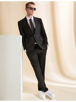 Pierre Cardin Erkek Siyah Slim Fit Takım Elbise 50324264-VR046