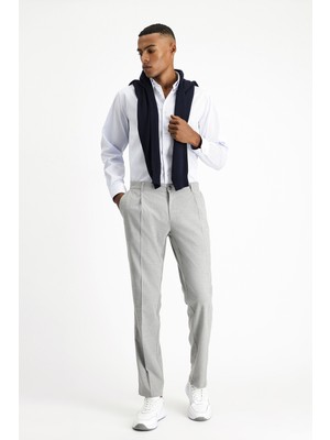 Kiğılı Uzun Kol Klasik Non Iron Desenli Pamuklu Düğmeli Yaka Gömlek