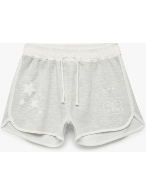 Koton Beli Lastikli Yıldız Nakış Detaylı Şort