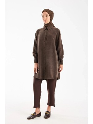 Invee Terra Kadın Gömlek 7178 Kahve