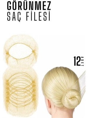Toyigoo Turk Sarı Saç Filesi Görünmez 12 Adet